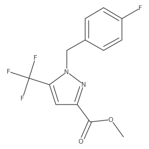 Methyl 1-(4-fluorobenzyl)-5-(trifluoromethyl)-1H-pyrazole-3-carboxylate结构式
