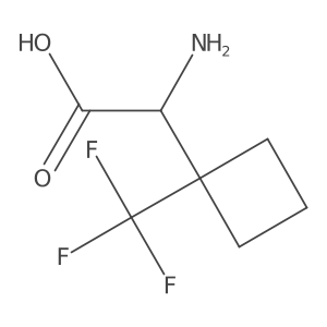 2-Amino-2-[1-(trifluoromethyl)cyclobutyl]acetic acid Structure