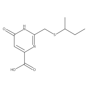 2-[(Butan-2-ylsulfanyl)methyl]-6-oxo-1,6-dihydropyrimidine-4-carboxylic acid结构式