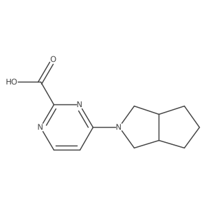 4-{Octahydrocyclopenta[c]pyrrol-2-yl}pyrimidine-2-carboxylic acid Structure