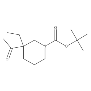 Tert-butyl 3-acetyl-3-ethylpiperidine-1-carboxylate Structure