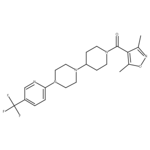 (3,5-Dimethylisoxazol-4-yl)(4-(4-(5-(trifluoromethyl)pyridin-2-yl)piperazin-1-yl)piperidin-1-yl)methanone Structure