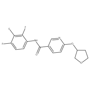 6-((tetrahydrofuran-3-yl)oxy)-N-(2,3,4-trifluorophenyl)nicotinamide Structure