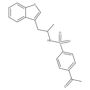 4-acetyl-N-(1-(benzo[b]thiophen-3-yl)propan-2-yl)benzenesulfonamide结构式