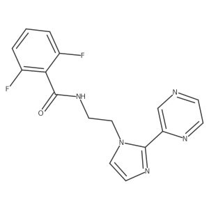 2,6-difluoro-N-(2-(2-(pyrazin-2-yl)-1H-imidazol-1-yl)ethyl)benzamide Structure