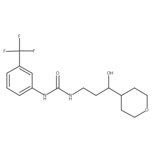 1-(3-hydroxy-3-(tetrahydro-2H-pyran-4-yl)propyl)-3-(3-(trifluoromethyl)phenyl)urea Structure