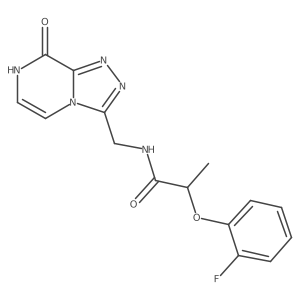 2-(2-fluorophenoxy)-N-((8-hydroxy-[1,2,4]triazolo[4,3-a]pyrazin-3-yl)methyl)propanamide Structure