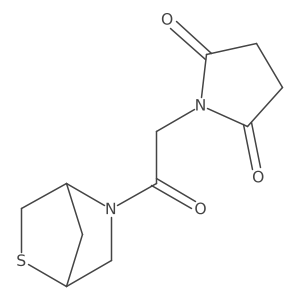 1-(2-Oxo-2-{2-thia-5-azabicyclo[2.2.1]heptan-5-yl}ethyl)pyrrolidine-2,5-dione Structure