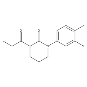 1-(3-Fluoro-4-methylphenyl)-3-propanoylpiperidin-2-one Structure