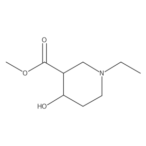 Methyl 1-ethyl-4-hydroxypiperidine-3-carboxylate结构式