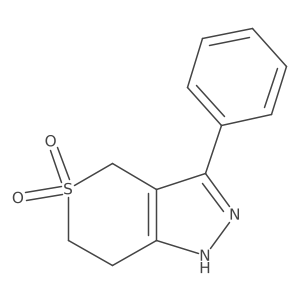 3-Phenyl-1,4,6,7-tetrahydrothiopyrano[4,3-c]pyrazole 5,5-dioxide Structure