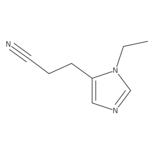 3-(1-ethyl-1H-imidazol-5-yl)propanenitrile结构式