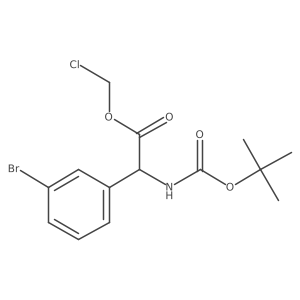 Chloromethyl 2-(3-bromophenyl)-2-{[(tert-butoxy)carbonyl]amino}acetate Structure