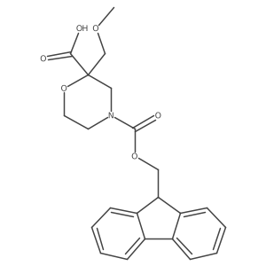 4-{[(9H-fluoren-9-yl)methoxy]carbonyl}-2-(methoxymethyl)morpholine-2-carboxylic acid结构式