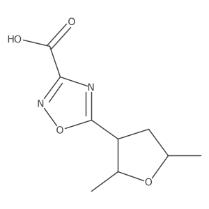 5-(2,5-Dimethyloxolan-3-yl)-1,2,4-oxadiazole-3-carboxylic acid结构式