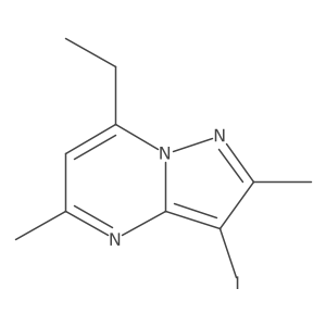7-Ethyl-3-iodo-2,5-dimethylpyrazolo[1,5-a]pyrimidine结构式