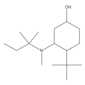 4-Tert-butyl-3-[methyl(2-methylbutan-2-yl)amino]cyclohexan-1-ol结构式