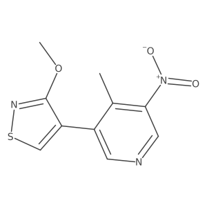 3-(3-Methoxy-1,2-thiazol-4-yl)-4-methyl-5-nitropyridine结构式