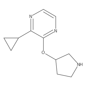 2-Cyclopropyl-3-(pyrrolidin-3-yloxy)pyrazine Structure