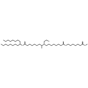 Heptadecan-9-yl 8-((2-hydroxyethyl)(8-((7-methoxy-7-oxoheptyl)oxy)-8-oxooctyl)amino)nonanoate Structure
