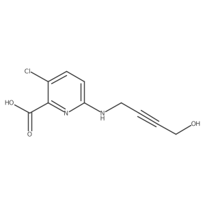 3-Chloro-6-[(4-hydroxybut-2-yn-1-yl)amino]pyridine-2-carboxylic acid结构式