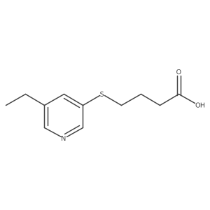 4-[(5-Ethylpyridin-3-yl)sulfanyl]butanoic acid结构式
