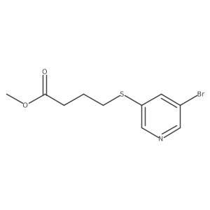 Methyl 4-[(5-bromopyridin-3-yl)sulfanyl]butanoate结构式