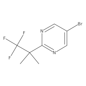 5-Bromo-2-(1,1,1-trifluoro-2-methylpropan-2-yl)pyrimidine结构式