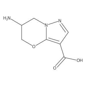 6-amino-5H,6H,7H-pyrazolo[3,2-b][1,3]oxazine-3-carboxylic acid结构式