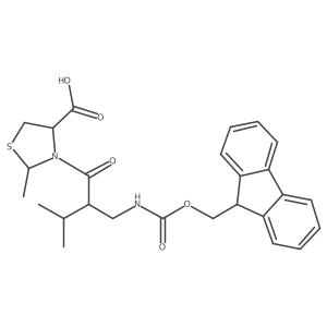 3-{2-[({[(9H-fluoren-9-yl)methoxy]carbonyl}amino)methyl]-3-methylbutanoyl}-2-methyl-1,3-thiazolidine-4-carboxylic acid Structure