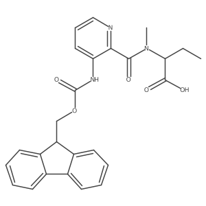 2-{1-[3-({[(9H-fluoren-9-yl)methoxy]carbonyl}amino)pyridin-2-yl]-N-methylformamido}butanoic acid结构式