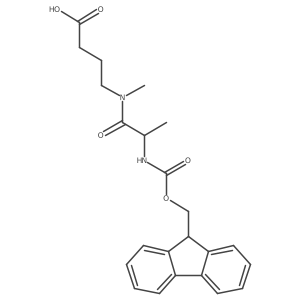 4-[2-({[(9H-fluoren-9-yl)methoxy]carbonyl}amino)-N-methylpropanamido]butanoic acid Structure