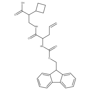 2-cyclobutyl-3-[2-({[(9H-fluoren-9-yl)methoxy]carbonyl}amino)pent-4-enamido]propanoic acid结构式