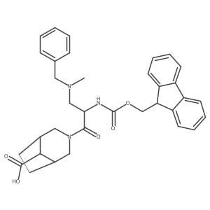 3-{3-[benzyl(methyl)amino]-2-({[(9H-fluoren-9-yl)methoxy]carbonyl}amino)propanoyl}-3-azabicyclo[3.2.1]octane-8-carboxylic acid Structure