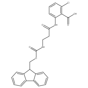 2-chloro-6-[3-({[(9H-fluoren-9-yl)methoxy]carbonyl}amino)propanamido]benzoic acid Structure