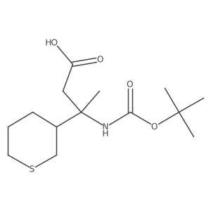 3-{[(Tert-butoxy)carbonyl]amino}-3-(thian-3-yl)butanoic acid结构式