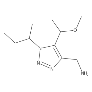 [1-(butan-2-yl)-5-(1-methoxyethyl)-1H-1,2,3-triazol-4-yl]methanamine结构式