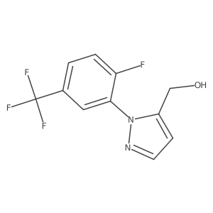 {1-[2-fluoro-5-(trifluoromethyl)phenyl]-1H-pyrazol-5-yl}methanol结构式