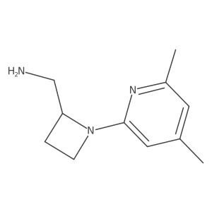 [1-(4,6-Dimethylpyridin-2-yl)azetidin-2-yl]methanamine Structure