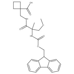 1-{[2-({[(9H-fluoren-9-yl)methoxy]carbonyl}amino)-2-(methoxymethyl)propanamido]methyl}cyclobutane-1-carboxylic acid Structure