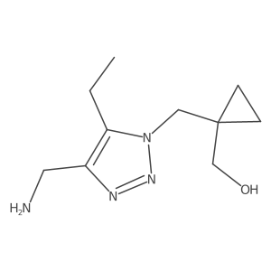 (1-{[4-(aminomethyl)-5-ethyl-1H-1,2,3-triazol-1-yl]methyl}cyclopropyl)methanol结构式