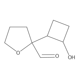 2-(2-Hydroxycyclobutyl)oxolane-2-carbaldehyde结构式
