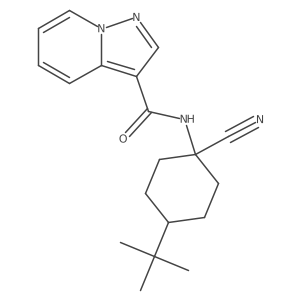 N-(4-tert-butyl-1-cyanocyclohexyl)pyrazolo[1,5-a]pyridine-3-carboxamide Structure