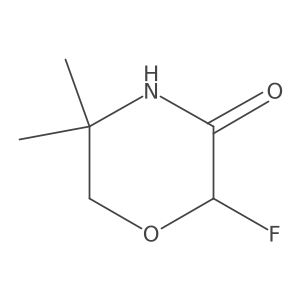 2-Fluoro-5,5-dimethylmorpholin-3-one结构式