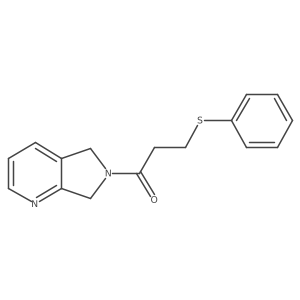 3-(phenylthio)-1-(5H-pyrrolo[3,4-b]pyridin-6(7H)-yl)propan-1-one Structure