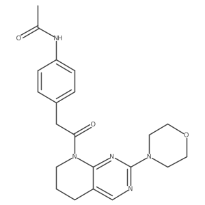 N-(4-(2-(2-morpholino-6,7-dihydropyrido[2,3-d]pyrimidin-8(5H)-yl)-2-oxoethyl)phenyl)acetamide Structure