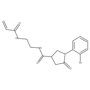 N-(2-{[1-(2-bromophenyl)-5-oxopyrrolidin-3-yl]formamido}ethyl)prop-2-enamide Structure