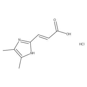 (2E)-3-(4,5-dimethyl-1H-imidazol-2-yl)prop-2-enoic acid hydrochloride结构式