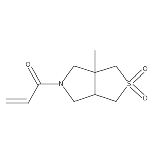 rac-(3aR,6aS)-3a-methyl-5-(prop-2-enoyl)-hexahydro-1H-2lambda6-thieno[3,4-c]pyrrole-2,2-dione结构式