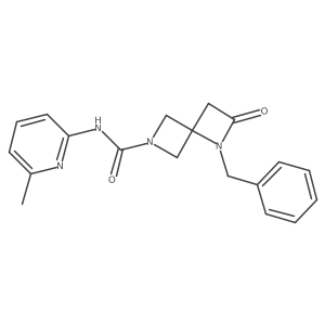 1-Benzyl-N-(6-methylpyridin-2-yl)-2-oxo-1,6-diazaspiro[3.3]heptane-6-carboxamide结构式